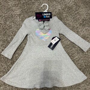Limited Too Silver Dress with Rainbow Heart